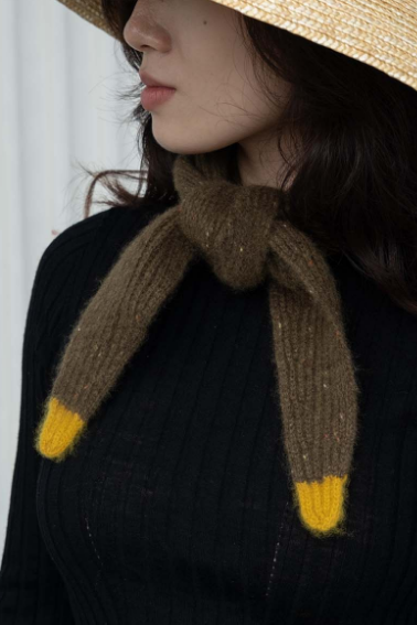 Tour de cou en cachemire Kaki
