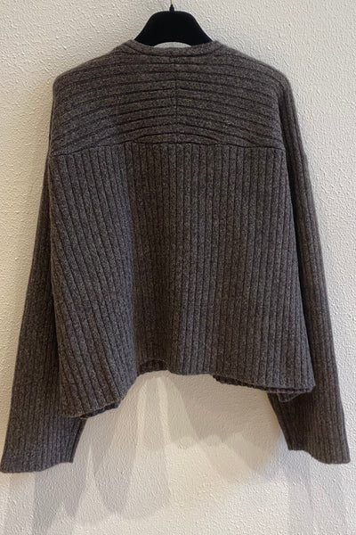 Pull à grosses côtes Brun
