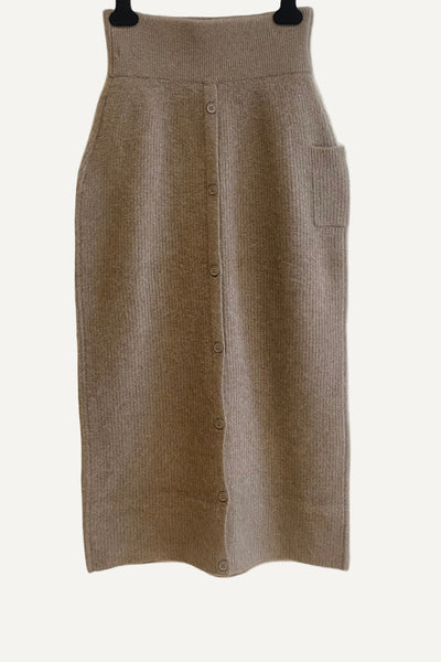 Jupe en maille Camel