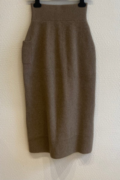 Jupe en maille Camel