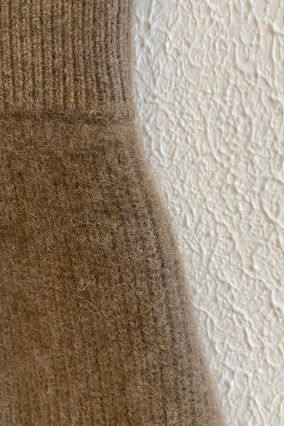 Jupe en maille Camel