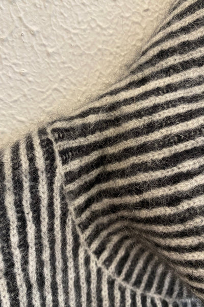 Pull ample Rayé Anthracite