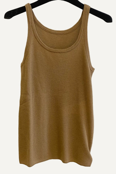 Top en maille Camel