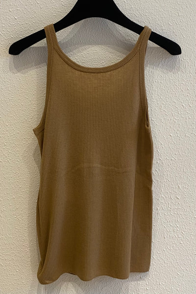 Top en maille Camel