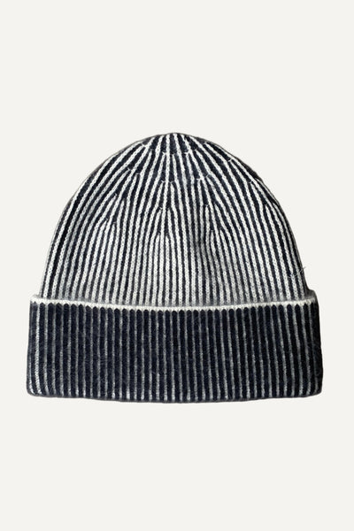 Bonnet rayé Anthracite