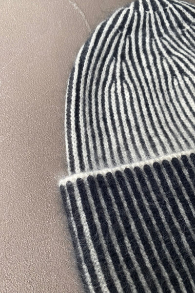 Bonnet rayé Anthracite