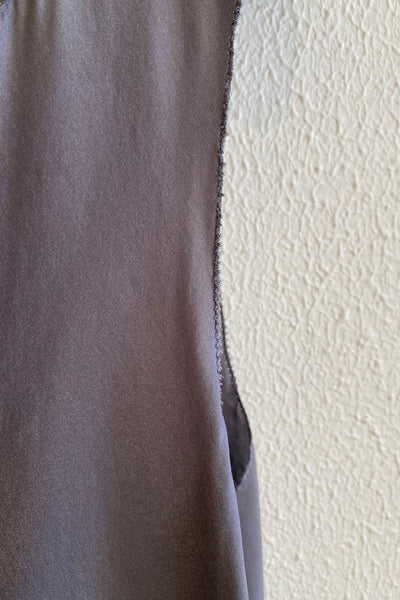 Top en soie Gris