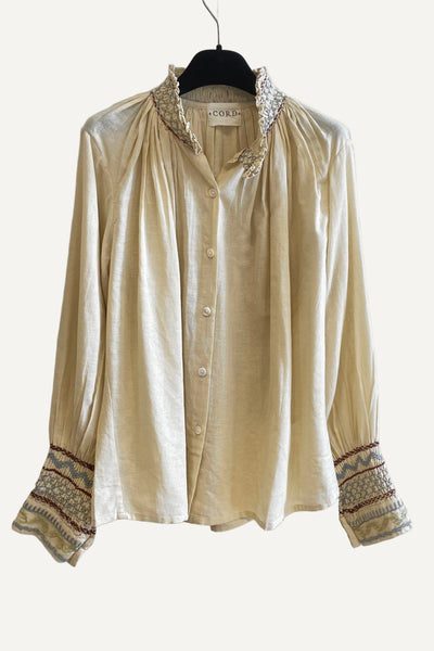 Blouse smockée FARMER Naturel