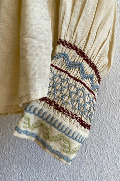 Blouse smockée FARMER Naturel