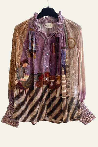 Blouse FARMER en velours Imprimé