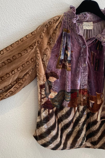 Blouse FARMER en velours Imprimé