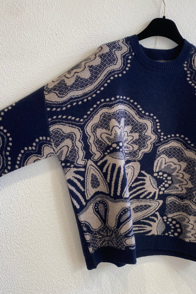 Pull  jacquard DOILY Marine