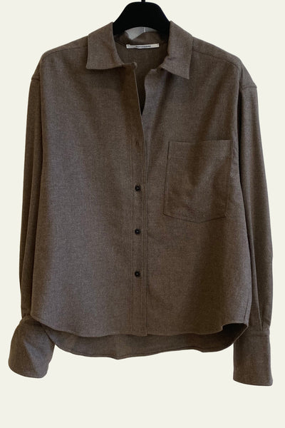 Chemise en lainage Brun