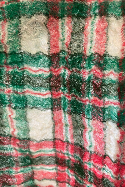 Écharpe à carreaux tissée Green