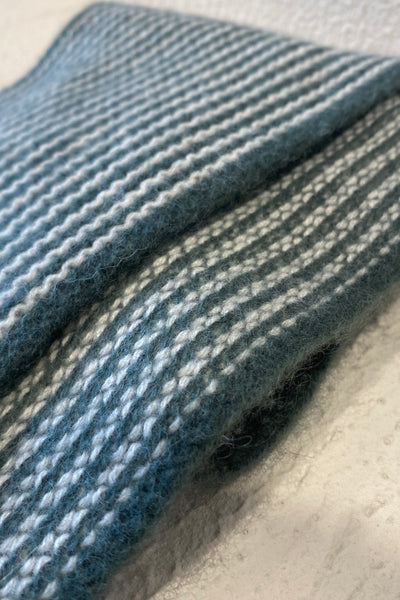 Tour de cou en cachemire rayé Vert