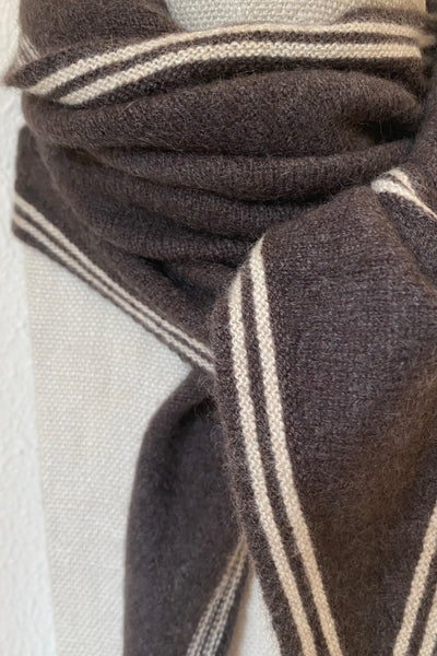 Tour de cou en cachemire Brun