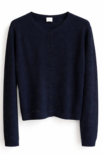 Cardigan en lin Navy