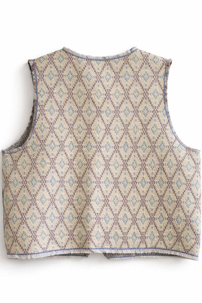 Gilet à motifs Bleu