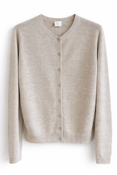 Cardigan en lin Beige