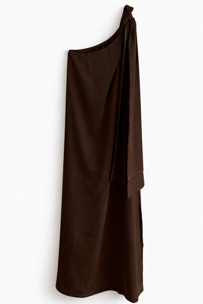 Robe asymétrique en satin
