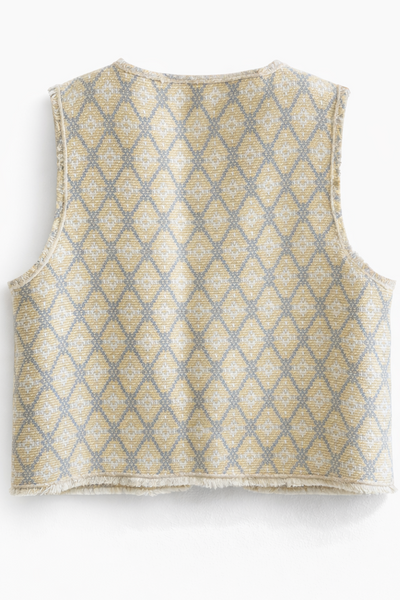 Gilet à motifs Paille