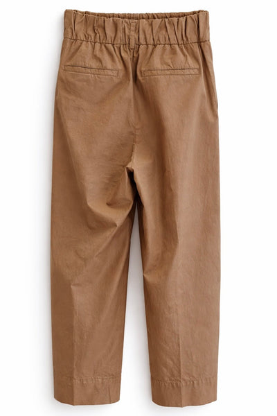 Pantalon en popeline Tabac