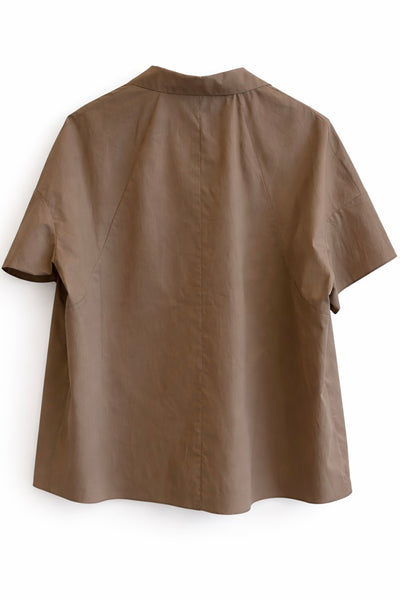 Veste en satin Tabac