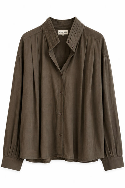 Blouse en bourrette de soie Bronze