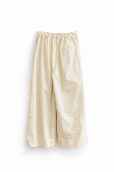 Pantalon large Ecru