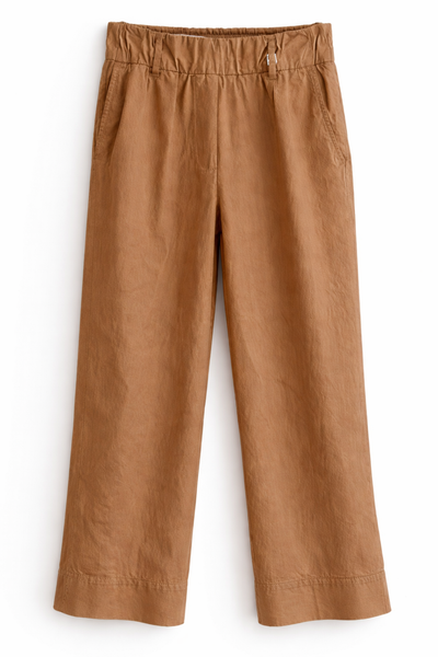 Pantalon en popeline Tabac