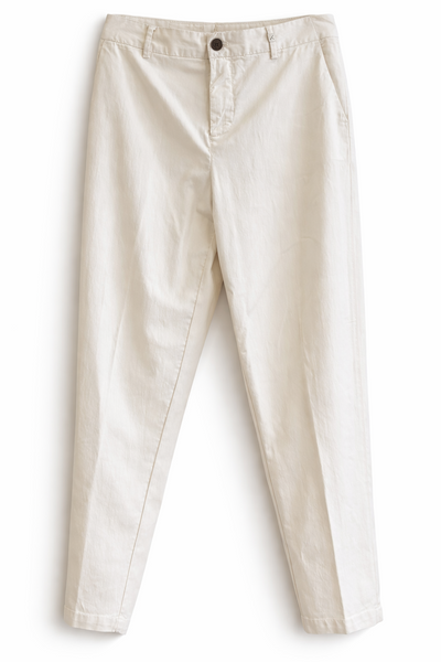 Pantalon cigarette Ecru