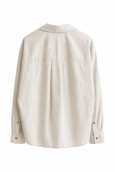 Chemise en popeline Craie
