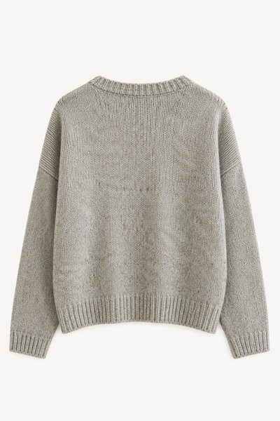 Pull chiné Gris Clair