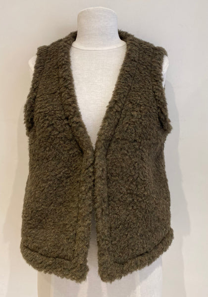 Gilet en laine Kaki