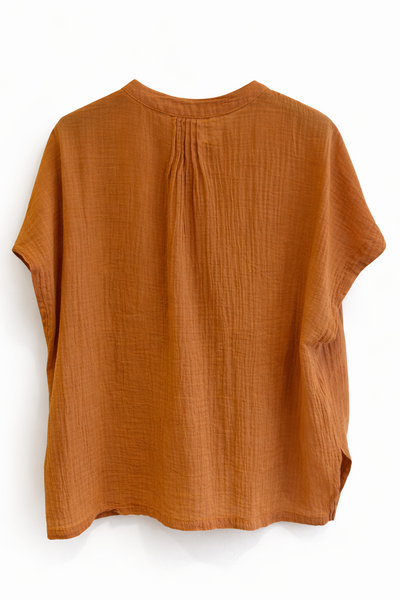 Blouse en crépon Rust