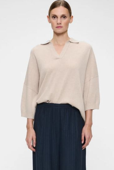 Polo oversize Craie