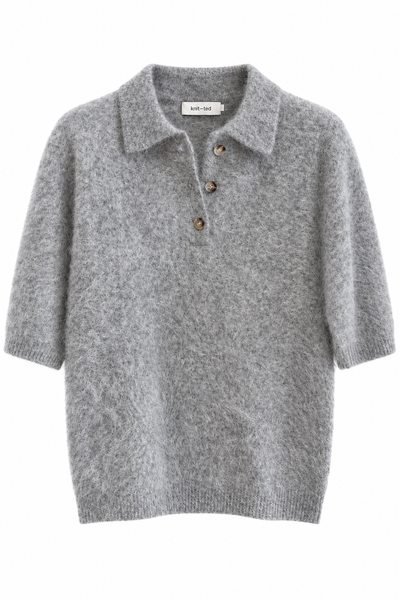 Polo duveteux Gris