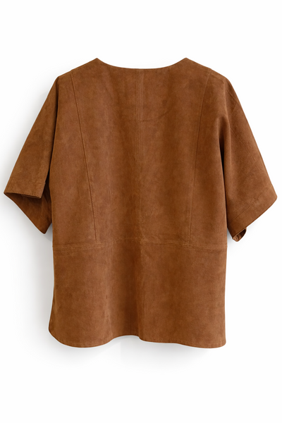 Top en daim Cognac