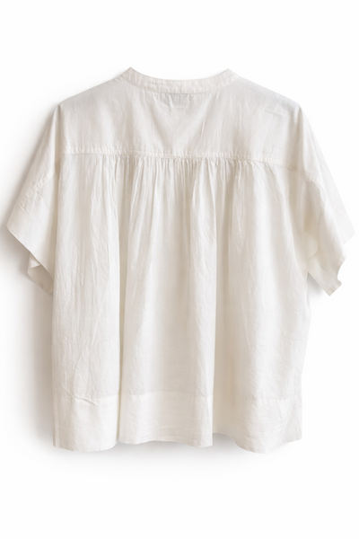 Blouse en voile de coton Blanche