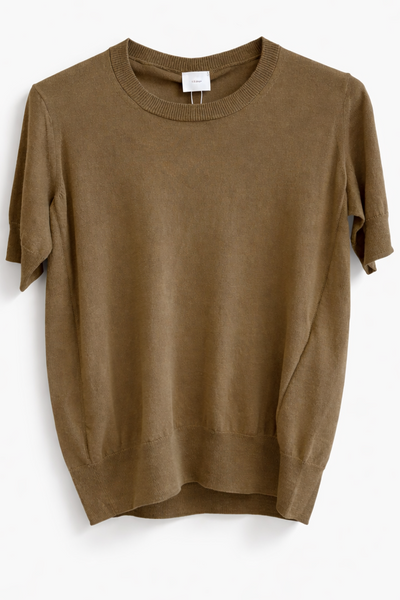 Pull en coton & soie Bronze