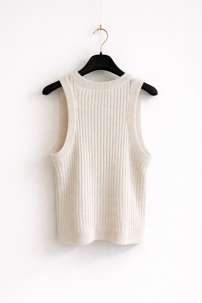 Top en maille Naturel