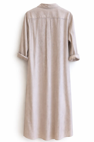 Robe longue rayée Orange
