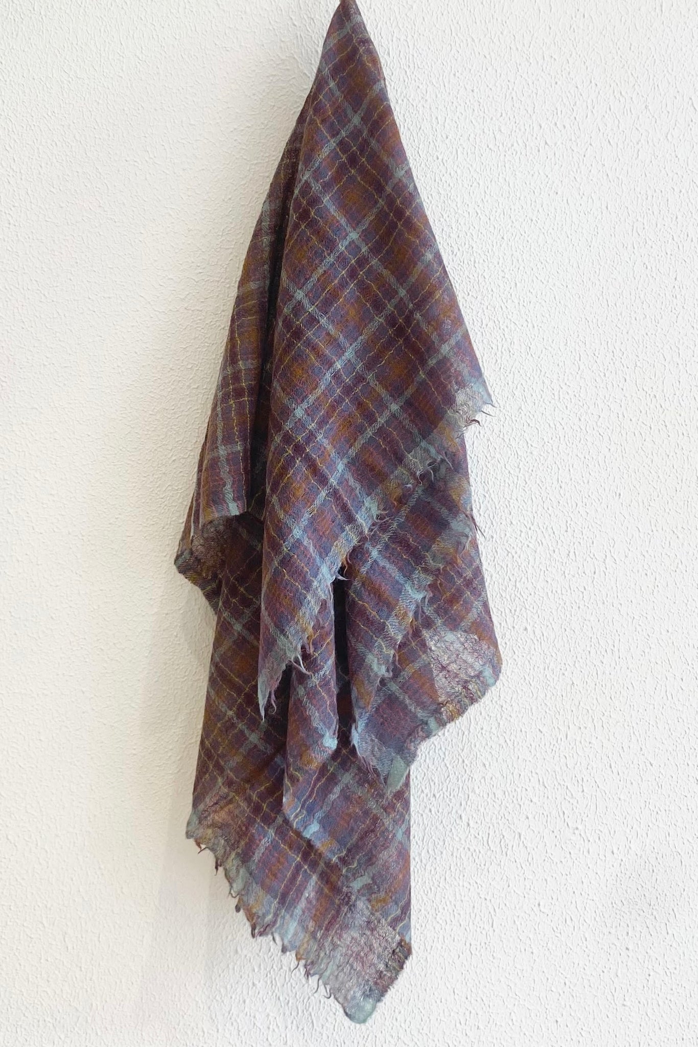 Écharpe tissée à carreaux Slate Grey
