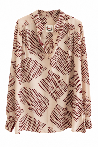Blouse en soie imprimée