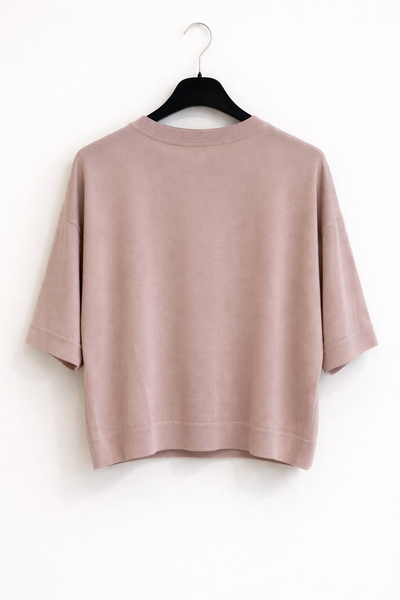 Pull en mérinos Rose