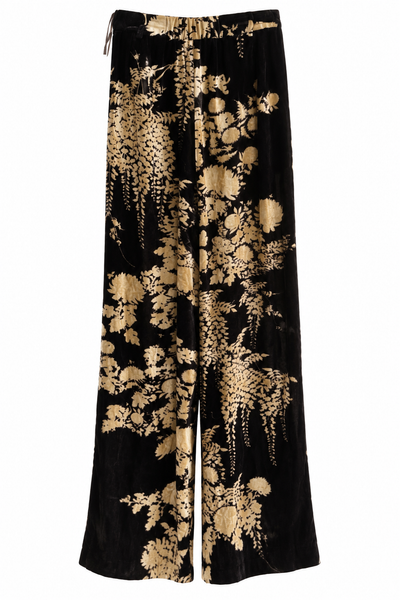 Pantalon en velours Imprimé Cacao