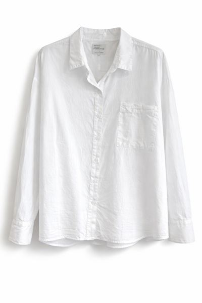 Chemise en popeline Blanche