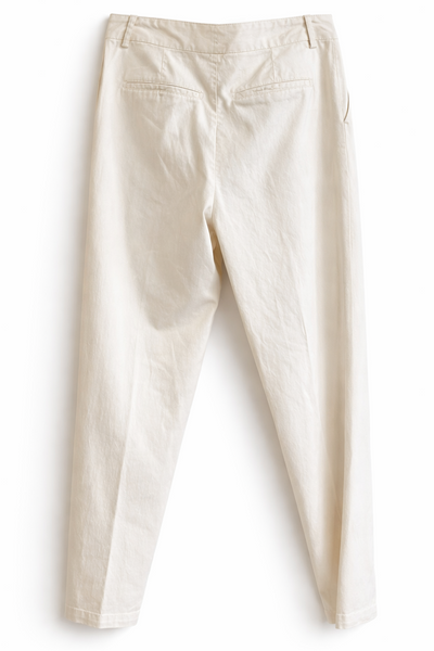 Pantalon cigarette Ecru