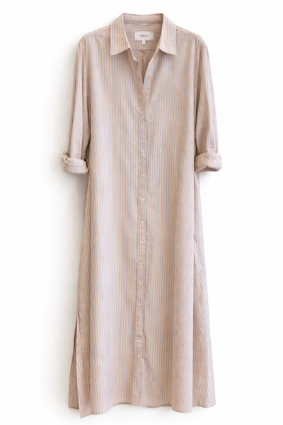 Robe longue rayée Orange