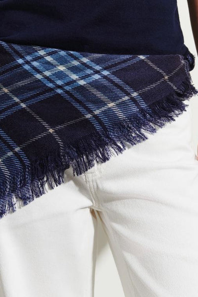 Carré en cachemire Marine